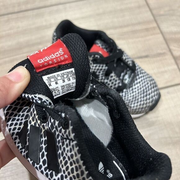 Adidas ZX Flux EL Black Snakeskin Infant Baby 5K Casual Sneaker Shoes S82614 - Picture 13 of 14